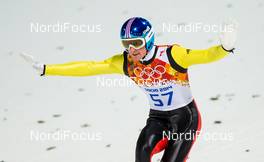 08.02.2014, Sochi, Russia (RUS): Severin Freund (GER), Fischer - XXII. Olympic Winter Games Sochi 2014, ski jumping, individual HS106, qualification, Sochi (RUS). www.nordicfocus.com. © NordicFocus. Every downloaded picture is fee-liable.