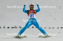 15.02.2014, Sochi, Russia (RUS): Reruhi Shimizu (JPN), Fischer - XXII. Olympic Winter Games Sochi 2014, ski jumping, individual HS140, Sochi (RUS). www.nordicfocus.com. © NordicFocus. Every downloaded picture is fee-liable.