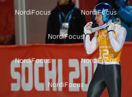 17.02.2014, Sochi, Russia (RUS): Thomas Diethart (AUT) - XXII. Olympic Winter Games Sochi 2014, ski jumping, team HS140, Sochi (RUS). www.nordicfocus.com. © NordicFocus. Every downloaded picture is fee-liable.