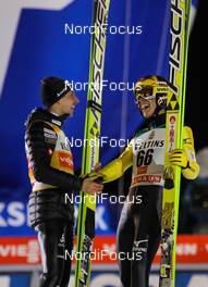 29.11.2014, Ruka, Finland (FIN): (l-r) Simon Ammann (SUI), Fischer and Noriaki Kasai (JPN), Fischer - FIS world cup ski jumping, individual HS142, Ruka (FIN). www.nordicfocus.com. © Laiho/NordicFocus. Every downloaded picture is fee-liable.