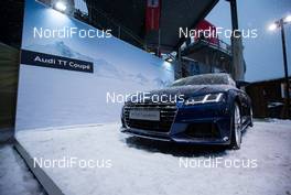 28.12.2014, Oberstdorf, Germany (GER): audi advertising car behind the tribunes - FIS world cup ski jumping, four hills tournament, individual HS137, Oberstdorf (GER). www.nordicfocus.com. © Laiho/NordicFocus. Every downloaded picture is fee-liable.
