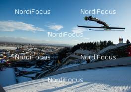 01.02.2014, Hinzenbach, Austria (AUT): Evelyn Insam (ITA), Fluege.de - FIS world cup ski jumping ladies, individual HS85, Hinzenbach (AUT). www.nordicfocus.com. © Laiho/NordicFocus. Every downloaded picture is fee-liable.