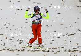 01.02.2014, Hinzenbach, Austria (AUT): Daniela Iraschko-Stolz (AUT), Fischer - FIS world cup ski jumping ladies, individual HS85, Hinzenbach (AUT). www.nordicfocus.com. © Laiho/NordicFocus. Every downloaded picture is fee-liable.