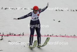 02.02.2014, Hinzenbach, Austria (AUT): Carina Vogt (GER), Fischer - FIS world cup ski jumping ladies, individual HS85, Hinzenbach (AUT). www.nordicfocus.com. © Laiho/NordicFocus. Every downloaded picture is fee-liable.