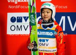 08.03.2014, Oslo, Norway (NOR): Sara Takanashi (JPN), Elan - FIS world cup ski jumping ladies, individual HS134, Oslo (NOR). www.nordicfocus.com. © Laiho/NordicFocus. Every downloaded picture is fee-liable.