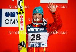 08.03.2014, Oslo, Norway (NOR): Yuki Ito (JPN), Fischer - FIS world cup ski jumping ladies, individual HS134, Oslo (NOR). www.nordicfocus.com. © Laiho/NordicFocus. Every downloaded picture is fee-liable.