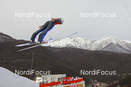 09.02.2014, Sochi, Russia (RUS): Julia Clair (FRA) - XXII. Olympic Winter Games Sochi 2014, ski jumping ladies, training, Sochi (RUS). www.nordicfocus.com. © NordicFocus. Every downloaded picture is fee-liable.