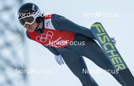 08.02.2014, Sochi, Russia (RUS): Jessica Jerome (USA), Fischer - XXII. Olympic Winter Games Sochi 2014, ski jumping ladies, training, Sochi (RUS). www.nordicfocus.com. © NordicFocus. Every downloaded picture is fee-liable.