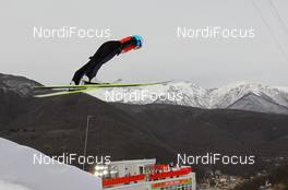 09.02.2014, Sochi, Russia (RUS): Carina Vogt (GER), Fischer - XXII. Olympic Winter Games Sochi 2014, ski jumping ladies, training, Sochi (RUS). www.nordicfocus.com. © NordicFocus. Every downloaded picture is fee-liable.