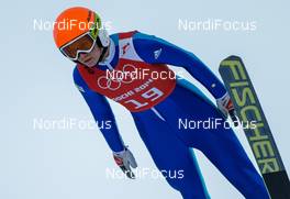 08.02.2014, Sochi, Russia (RUS): Eva Logar (SLO), Fischer - XXII. Olympic Winter Games Sochi 2014, ski jumping ladies, training, Sochi (RUS). www.nordicfocus.com. © NordicFocus. Every downloaded picture is fee-liable.