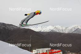 09.02.2014, Sochi, Russia (RUS): Evelyn Insam (ITA), Fluege.de - XXII. Olympic Winter Games Sochi 2014, ski jumping ladies, training, Sochi (RUS). www.nordicfocus.com. © NordicFocus. Every downloaded picture is fee-liable.