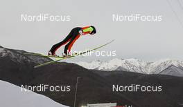 09.02.2014, Sochi, Russia (RUS): Daniela Iraschko-Stolz (AUT), Fischer - XXII. Olympic Winter Games Sochi 2014, ski jumping ladies, training, Sochi (RUS). www.nordicfocus.com. © NordicFocus. Every downloaded picture is fee-liable.