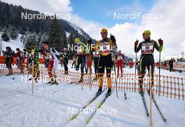 25.01.2014, Bad Hindelang, Germany (GER): athletes waiting for the start - Skitrail Tannheimertal, Bad Hindelang (GER). www.nordicfocus.com. © Felgenhauer/NordicFocus. Every downloaded picture is fee-liable.