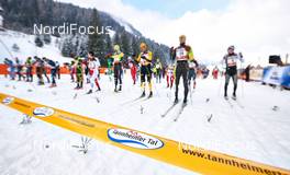 25.01.2014, Bad Hindelang, Germany (GER): athletes ready for the start - Skitrail Tannheimertal, Bad Hindelang (GER). www.nordicfocus.com. © Felgenhauer/NordicFocus. Every downloaded picture is fee-liable.