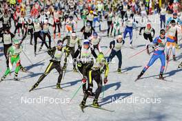 01.02.2014, Oberammergau, Germany (GER): start of the 46 km race - FIS Marathon Cup Koenig Ludwig Lauf, Oberammergau (GER). www.nordicfocus.com. © Rauschendorfer/NordicFocus. Every downloaded picture is fee-liable.