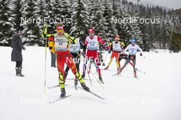 09.02.2014, Morez, France (FRA): in front Tom Reichelt (GER), Madshus, Rottefella, One Way, adidas  - FIS Marathon Cup La Transjurassienne, Morez (FRA). www.nordicfocus.com. © Becker/NordicFocus. Every downloaded picture is fee-liable.