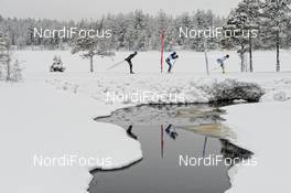 02.03.2014, Mora, Sweden (SWE): athletes pass a small river - FIS Marathon Cup Vasaloppet, Mora (SWE). www.nordicfocus.com. © Rauschendorfer/NordicFocus. Every downloaded picture is fee-liable.