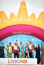 14.12.2014, Livigno, Italy (ITA): Johan Kjoelstad (NOR), Anders Aukland (NOR), Oeystein Pettersen (NOR), Bill Impola (SWE), Andreas Nygaard (NOR), (l-r) - Ski Classics La Sgambeda Classic 35k, Livigno (ITA). www.nordicfocus.com. © Felgenhauer/NordicFocus. Every downloaded picture is fee-liable.