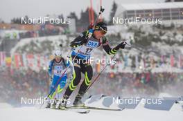 11.01.2015, Oberhof, Germany (GER): Quentin Fillon Maillet (FRA) - IBU world cup biathlon, mass men, Oberhof (GER). www.nordicfocus.com. © Manzoni/NordicFocus. Every downloaded picture is fee-liable.