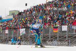 11.01.2015, Oberhof, Germany (GER): Fredrik Lindstroem (SWE) - IBU world cup biathlon, mass men, Oberhof (GER). www.nordicfocus.com. © Manzoni/NordicFocus. Every downloaded picture is fee-liable.