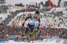 11.01.2015, Oberhof, Germany (GER): Jean Guillaume Beatrix (FRA) - IBU world cup biathlon, mass men, Oberhof (GER). www.nordicfocus.com. © Manzoni/NordicFocus. Every downloaded picture is fee-liable.