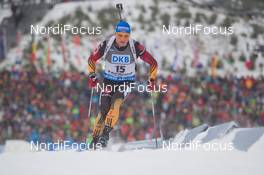 11.01.2015, Oberhof, Germany (GER): Eric Lesser (GER) - IBU world cup biathlon, mass men, Oberhof (GER). www.nordicfocus.com. © Manzoni/NordicFocus. Every downloaded picture is fee-liable.