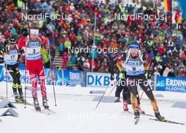 11.01.2015, Oberhof, Germany (GER): Emil Hegle Svendsen (NOR), Andreas Birnbacher  (GER) - IBU world cup biathlon, mass men, Oberhof (GER). www.nordicfocus.com. © Manzoni/NordicFocus. Every downloaded picture is fee-liable.