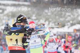 11.01.2015, Oberhof, Germany (GER): Martin Fourcade (FRA) - IBU world cup biathlon, mass men, Oberhof (GER). www.nordicfocus.com. © Manzoni/NordicFocus. Every downloaded picture is fee-liable.