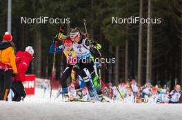 11.01.2015, Oberhof, Germany (GER): Darya Domracheva (BLR) - IBU world cup biathlon, mass women, Oberhof (GER). www.nordicfocus.com. © Manzoni/NordicFocus. Every downloaded picture is fee-liable.