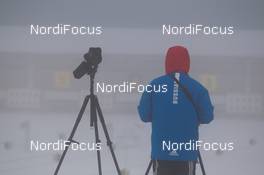 08.01.2015, Oberhof, Germany (GER): Event Feature: Russian Coach in the fog - IBU world cup biathlon, relay men, Oberhof (GER). www.nordicfocus.com. © Manzoni/NordicFocus. Every downloaded picture is fee-liable.