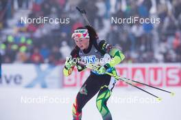 07.01.2015, Oberhof, Germany (GER): Nadia Pisareva (BLR) - IBU world cup biathlon, relay women, Oberhof (GER). www.nordicfocus.com. © Manzoni/NordicFocus. Every downloaded picture is fee-liable.
