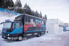 06.01.2015, Oberhof, Germany (GER): Event Feature: the new belgium wax truck - IBU world cup biathlon, training, Oberhof (GER). www.nordicfocus.com. © Manzoni/NordicFocus. Every downloaded picture is fee-liable.