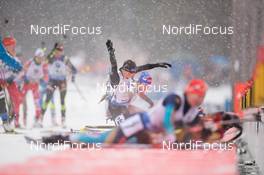 14.01.2015, Ruhpolding, Germany (GER): Aita Gasparin (SUI) - IBU world cup biathlon, relay women, Ruhpolding (GER). www.nordicfocus.com. © Manzoni/NordicFocus. Every downloaded picture is fee-liable.