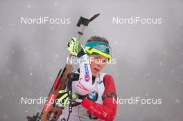14.01.2015, Ruhpolding, Germany (GER): Julia Ransom (CAN) - IBU world cup biathlon, relay women, Ruhpolding (GER). www.nordicfocus.com. © Manzoni/NordicFocus. Every downloaded picture is fee-liable.