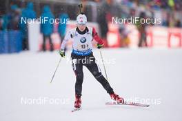 14.01.2015, Ruhpolding, Germany (GER): Audrey Vaillancourt (CAN) - IBU world cup biathlon, relay women, Ruhpolding (GER). www.nordicfocus.com. © Manzoni/NordicFocus. Every downloaded picture is fee-liable.