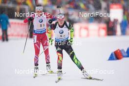 14.01.2015, Ruhpolding, Germany (GER): Nadia Pisareva (BLR) - IBU world cup biathlon, relay women, Ruhpolding (GER). www.nordicfocus.com. © Manzoni/NordicFocus. Every downloaded picture is fee-liable.