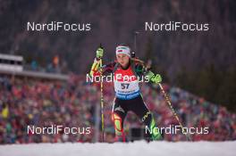 16.01.2015, Ruhpolding, Germany (GER): Nastassia Dubarezava  (BLR)  - IBU world cup biathlon, sprint women, Ruhpolding (GER). www.nordicfocus.com. © Manzoni/NordicFocus. Every downloaded picture is fee-liable.