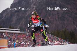 16.01.2015, Ruhpolding, Germany (GER): Anais Bescond (FRA)  - IBU world cup biathlon, sprint women, Ruhpolding (GER). www.nordicfocus.com. © Manzoni/NordicFocus. Every downloaded picture is fee-liable.