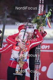 16.01.2015, Ruhpolding, Germany (GER): Fanny Welle-Strand Horn (NOR), Tiril Eckhoff (NOR)  - IBU world cup biathlon, sprint women, Ruhpolding (GER). www.nordicfocus.com. © Manzoni/NordicFocus. Every downloaded picture is fee-liable.
