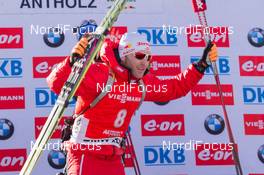 24.01.2015, Antholz, Italy (ITA): Simon Eder (AUT) - IBU world cup biathlon, pursuit men, Antholz (ITA). www.nordicfocus.com. © Manzoni/NordicFocus. Every downloaded picture is fee-liable.