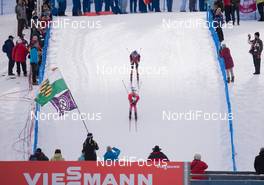 25.01.2015, Antholz, Italy (ITA): Emil Hegle Svendsen (NOR), Simon Schempp (GER) - IBU world cup biathlon, relay men, Antholz (ITA). www.nordicfocus.com. © Manzoni/NordicFocus. Every downloaded picture is fee-liable.