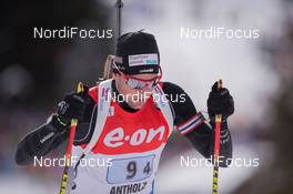 25.01.2015, Antholz, Italy (ITA): Mario Dolder (SUI) - IBU world cup biathlon, relay men, Antholz (ITA). www.nordicfocus.com. © Manzoni/NordicFocus. Every downloaded picture is fee-liable.