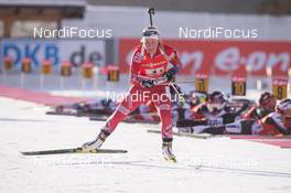 25.01.2015, Antholz, Italy (ITA): Tiril Eckhoff (NOR) - IBU world cup biathlon, relay women, Antholz (ITA). www.nordicfocus.com. © Manzoni/NordicFocus. Every downloaded picture is fee-liable.