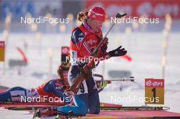 25.01.2015, Antholz, Italy (ITA): Ekaterina Shumilova (RUS) - IBU world cup biathlon, relay women, Antholz (ITA). www.nordicfocus.com. © Manzoni/NordicFocus. Every downloaded picture is fee-liable.