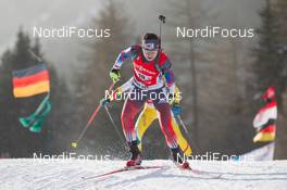 25.01.2015, Antholz, Italy (ITA): Ji-Hee Mun (KOR) - IBU world cup biathlon, relay women, Antholz (ITA). www.nordicfocus.com. © Manzoni/NordicFocus. Every downloaded picture is fee-liable.