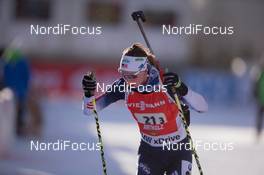 25.01.2015, Antholz, Italy (ITA): Annalies Cook (USA) - IBU world cup biathlon, relay women, Antholz (ITA). www.nordicfocus.com. © Manzoni/NordicFocus. Every downloaded picture is fee-liable.
