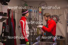 21.01.2015, Antholz, Italy (ITA): Rosanna Crawford (CAN), Tom Zidec (CAN) - IBU world cup biathlon, training, Antholz (ITA). www.nordicfocus.com. © Manzoni/NordicFocus. Every downloaded picture is fee-liable.