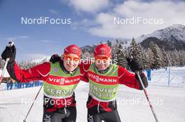 21.01.2015, Antholz, Italy (ITA): Event Feature: The Swix Racing Crew are testing skis. Ole Bjoern Tretterud (NOR) - IBU world cup biathlon, training, Antholz (ITA). www.nordicfocus.com. © Manzoni/NordicFocus. Every downloaded picture is fee-liable.