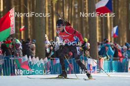 07.02.2015, Nove Mesto, Czech Republic (CZE): Nathan Smith (CAN) - IBU world cup biathlon, sprint men, Nove Mesto (CZE). www.nordicfocus.com. © Manzoni/NordicFocus. Every downloaded picture is fee-liable.