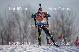12.02.2015, Oslo, Norway (NOR): Quentin Fillon Maillet (FRA) - IBU world cup biathlon Holmenkollen, individual men, Oslo (NOR). www.nordicfocus.com. © Manzoni/NordicFocus. Every downloaded picture is fee-liable.